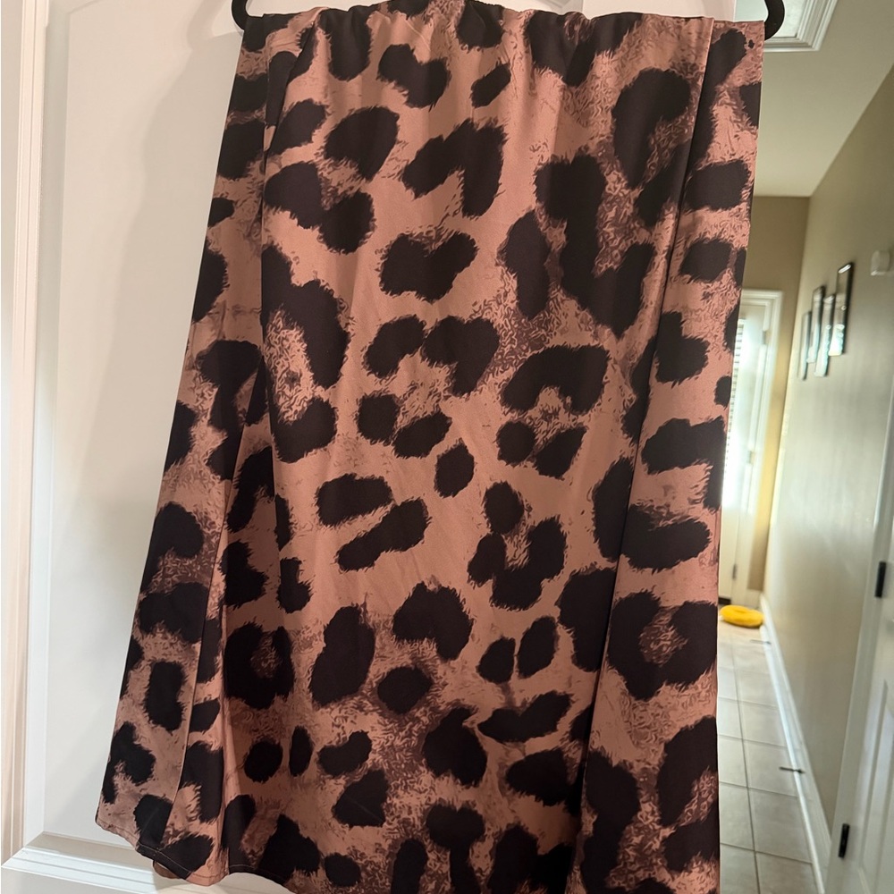 SHEIN Leopard Print A-Line Skirt